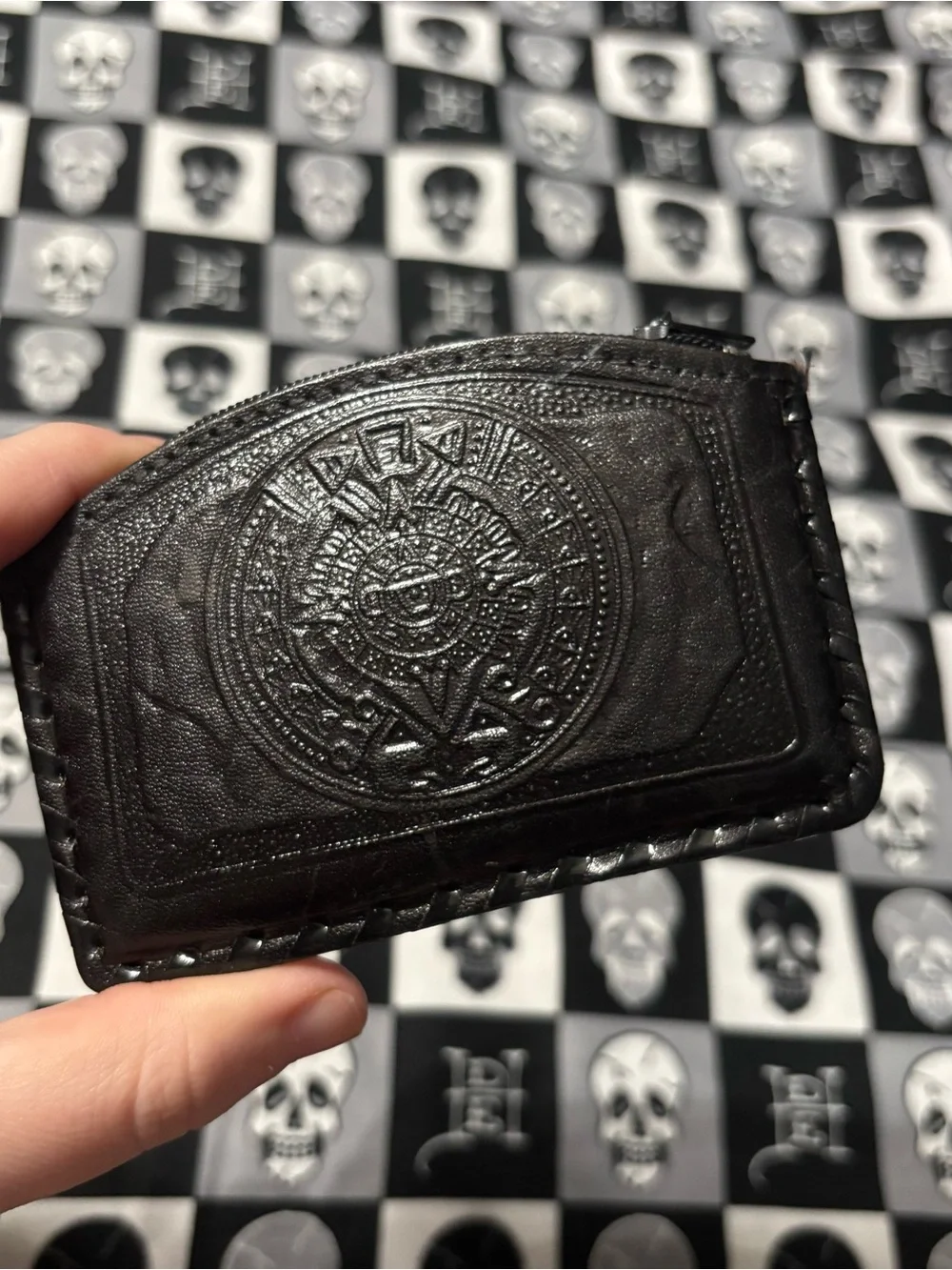 🎃5 for $25🎃 Mexico Black Leather Coin Purse Wallet